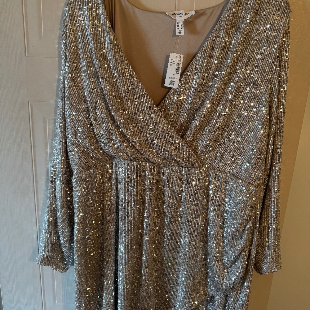 Plus Size Sequin Party Dress